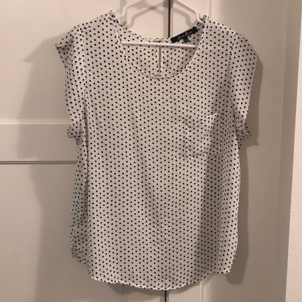 Alice Blue Bushnell One Pocket Blouse size L